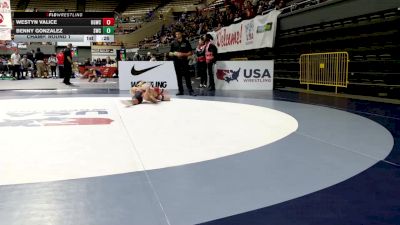 Intermediate Boys - 63 lbs Champ. Round 1 - Benny Gonzalez, Silverback Wrestling Club vs Westyn Valice, USA Gold Wrestling Club