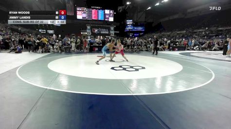 144 lbs Cons. Sub-rd Of 32 - Ryan Woods, MI vs Jimmy Landis, OH
