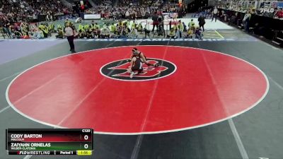 1st Place Match - Zaiyahn Ornelas, Wilber-Clatonia vs Cody Barton, Malcolm