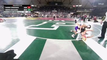 Boys 1B/2B 120 Cons. Semi - Kaden Christman, Lake Roosevelt vs Benito Escalera, Onalaska