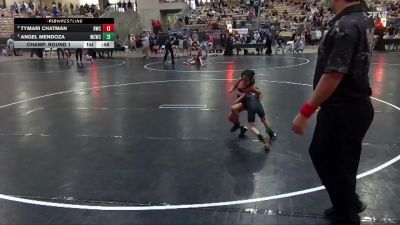 40 lbs Champ. Round 1 - Angel Mendoza, Williamson Co Wrestling Club vs Tymari Chatman, Blackman Wrestling Club