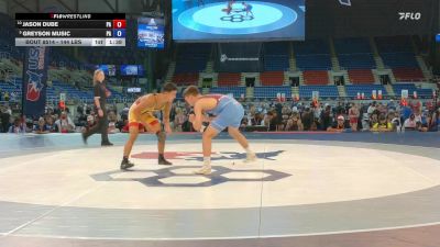 144 lbs 3rd Place Match - Jason Dube, PA vs Greyson Music, PA