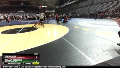 70 lbs Cons. Round 3 - Indiana Redmond, Maddogs Wrestling vs Levi Hadley, Orting Jr. Cardinals Wrestling