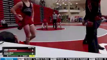 120 lbs Cons. Semi - Evan Cruz, Crown Point vs Josh Chapman, Glenn