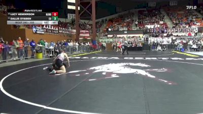 155 lbs Cons. Round 2 - Dallis Stieben, Colby HS vs Lucy Henderson, Meriden-Jefferson West