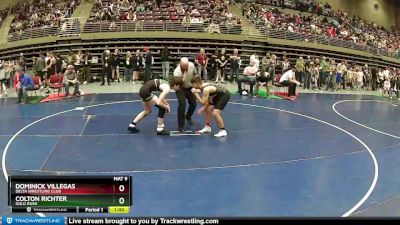 155 lbs Quarterfinal - Colton Richter, Gold Rush vs Dominick Villegas, Delta Wrestling Club