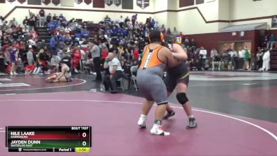 285 lbs Cons. Round 2 - Jayden Dunn, Waterloo East vs Nile Laake, Harrisburg