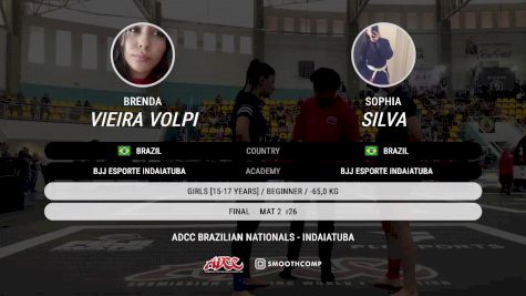 Brenda Vieira Volpi vs Sophia Silva 2025 ADCC Brazilian Nationals