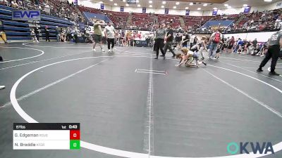 67 lbs Quarterfinal - Grey Edgeman, Rough Riders vs Nash Broddle, Kingfisher YellowJackets