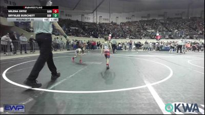 43 lbs Round Of 16 - Milena Ortiz, Garage Dawgs vs Brynlee Burchett, Raw Wrestling Club