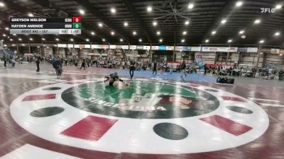 157 lbs Quarterfinal - Hayden Amende, Moorcroft Mat Masters vs Greyson Nielson, Berge Elite Wrestling Academy