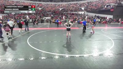 135 lbs Quarterfinal - Ahanika Brown, Boscobel Youth Wrestling vs Christiyona Neeley, C4C Milwaukee Wrestling