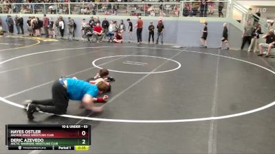 63 lbs Quarterfinal - Deric Azevedo, Arctic Warriors Wrestling Club vs Hayes Ostler, Anchor Kings Wrestling Club