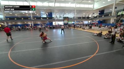 185 lbs Cons. Round 4 - Brayden Lucero, Unattached vs Wyatt Roe, Hammers