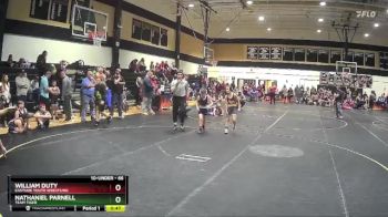66 lbs Round 1 - William Duty, Eastside Youth Wrestling vs Nathaniel Parnell, Team Tiger