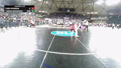Boys 1B/2B 190 Cons. Round 2 - Ezra Peterson, Cle Elum vs Simeon Messenger, Goldendale