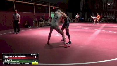 132 lbs Round 3 - CJ Davis, Burlington Notre Dame vs Braiden Schaufenbuel, NH/TV