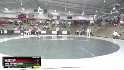 141 lbs Quarterfinal - Jake Niffenegger, Unattached - UIndy vs Eli Peyton, Cumberlands