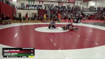 113 lbs 5th Place Match - Jakob Litherland, Clinton vs Michael Bearre, Davenport Central