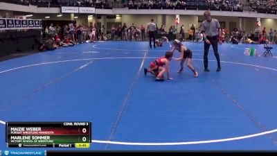 60 lbs Cons. Round 3 - Maizie Weber, Pursuit Wrestling Minnesota vs Marlene Sommer, Victory School Of Wrestling