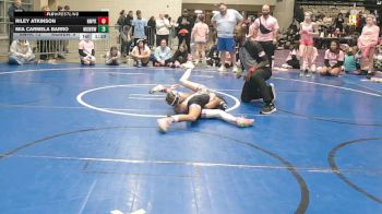 70 lbs Rr Rnd 3 - Riley Atkinson, NewWhale Pink - Girls vs Mia Carmela Barro, MGW Black Widows - Girls