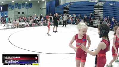 55 lbs Round 2 (6 Team) - Samantha Ham, Nebraska Blue Girls vs Jolee Stephens, Kansas Girls