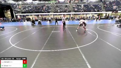 5th - 6th grade - 98 7th Place Match - Joseph Birkett, Sebolt Wrestling Academy vs Hunter Oliver, Moen Wrestling Academy