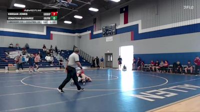 157 lbs Round 1 (3 Team) - Jonathan Alvarez, Conroe Woodlands College Park vs Keegan Jones, Lubbock Cooper