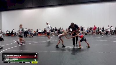 45 lbs Semis (4 Team) - Noah Archibeque, Takedown Elite Black vs Piper Norrell, Prodigy Elite