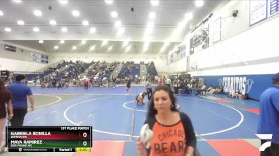 145 lbs 1st Place Match - Gabriela Bonilla, Dominator vs Maya Ramirez, Dog Pound WC