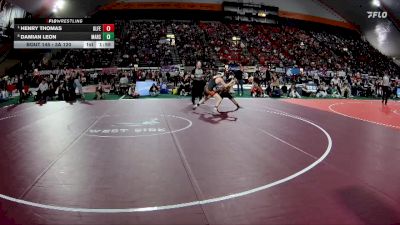 3A 120 lbs Quarterfinal - Henry Thomas, Glenns Ferry vs Damian Leon, Marsing