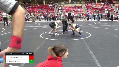 120 lbs Round 2 - Danika Flickinger, South Central Punisher Wrestli vs Baylee Paterson, Linn County Twisters