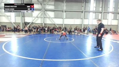 96 lbs Cons. Quarters - Ethan Nguyen, Thunder Mountain Wrestling Club vs Taven Wing, Steelclaw Wrestling Club