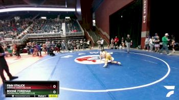 114 lbs Semifinal - Boone Foreman, Jackson Hole Wrestling Club vs Finn Stalick, Sheridan Wrestling Club