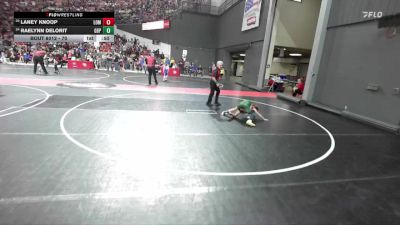 70 lbs Champ. Round 1 - Laney Knoop, Lomira vs Raelynn Delorit, Green Bay Preble