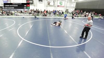 16U Boys - 150 lbs Champ. Round 1 - Aiden Hutchison, Contenders Wrestling Academy vs Luke Cleaver, Iowa