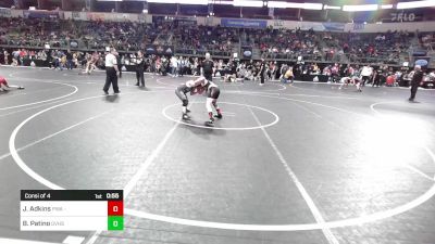 92 lbs Consi Of 4 - Jase Adkins, Purler Wrestling Academy vs Bradley Patino, Grantsville HS