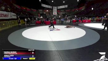 55 lbs Semifinal - Savina Burgo, Legion Wrestling Club vs Sofia Loza, California