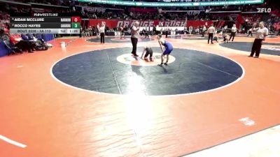 3A 113 lbs Cons. Semi - Aidan McClure, Aurora (Marmion Academy) vs Rocco Hayes, Orland Park (Sandburg)