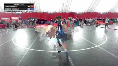 132 lbs Champ. Rd Of 16 - Joseph Leick, Sebolt Wrestling Academy vs Brogan Sendele, Hononegah Wrestling Club