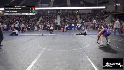 132 lbs 3rd Place Match - Kolby Quint, Ark City vs Haegen Hartman, Garden City