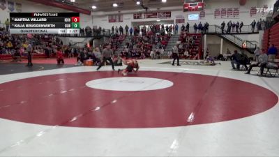120 lbs Quarterfinal - Martha Willard, Iowa City High vs Kalia Bruggenwirth, Clinton