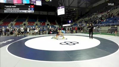 155 lbs Cons. Sub-rd Of 16 - Hallie Harp, TX vs Lorelei Weaver, MO
