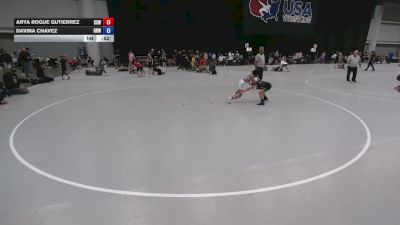 63.2-69.3 lbs Cons. Sub-quarters - Davina Chavez, Gold Rush Wrestling vs Arya Rogue Gutierrez, Surfside X Wrestling