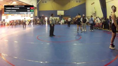 190 lbs Quarterfinal - Owen Chiou, University vs James Edwards, Santiago (Corona)