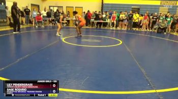 155 lbs Champ. Round 1 - Lily Pendergrass, Cowley County Freco Wrestling vs Sage Rosario, Manhattan Regional Training Center (MRTC)