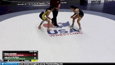 117 lbs Cons. Semi - Mikayla Putich, Evergreen Valley Wrestling Club vs Irais Aguero, Shafter High School Wrestling