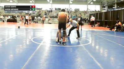 145 lbs Consi Of 16 #1 - Lucas Santo, RI vs Jaxon Arfaras, FL