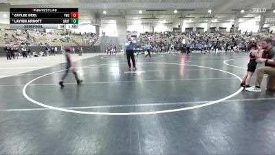 42 lbs Semifinal - Laykin Arnott, Seymour Youth Wrestling Club vs Zaylee Deel, Vikings Wrestling Club