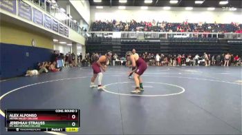 197 lbs Cons. Round 3 - Jeremiah Strauss, Mt. San Antonio College vs Alex Alfonso, Victor Valley College